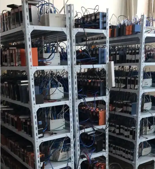 Lithium-powered powerful mining farm hosting Litecoin ASICs in the French countryside