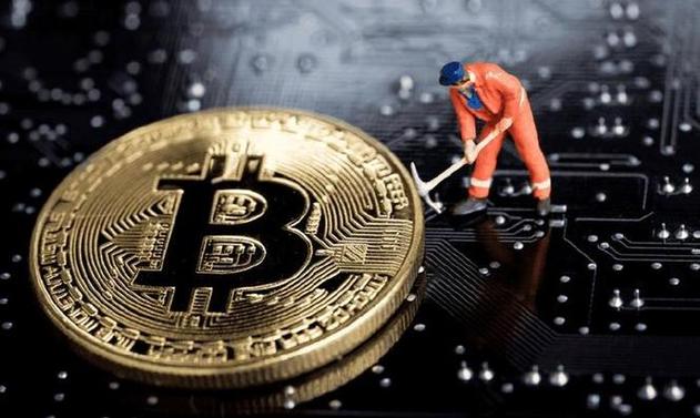 A detailed view of an eco-friendly mining rig setup, highlighting energy-efficient components and renewable energy integration